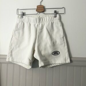 PacSun Land Rover Kids XL Size 12 White Fleece Sweat Shorts